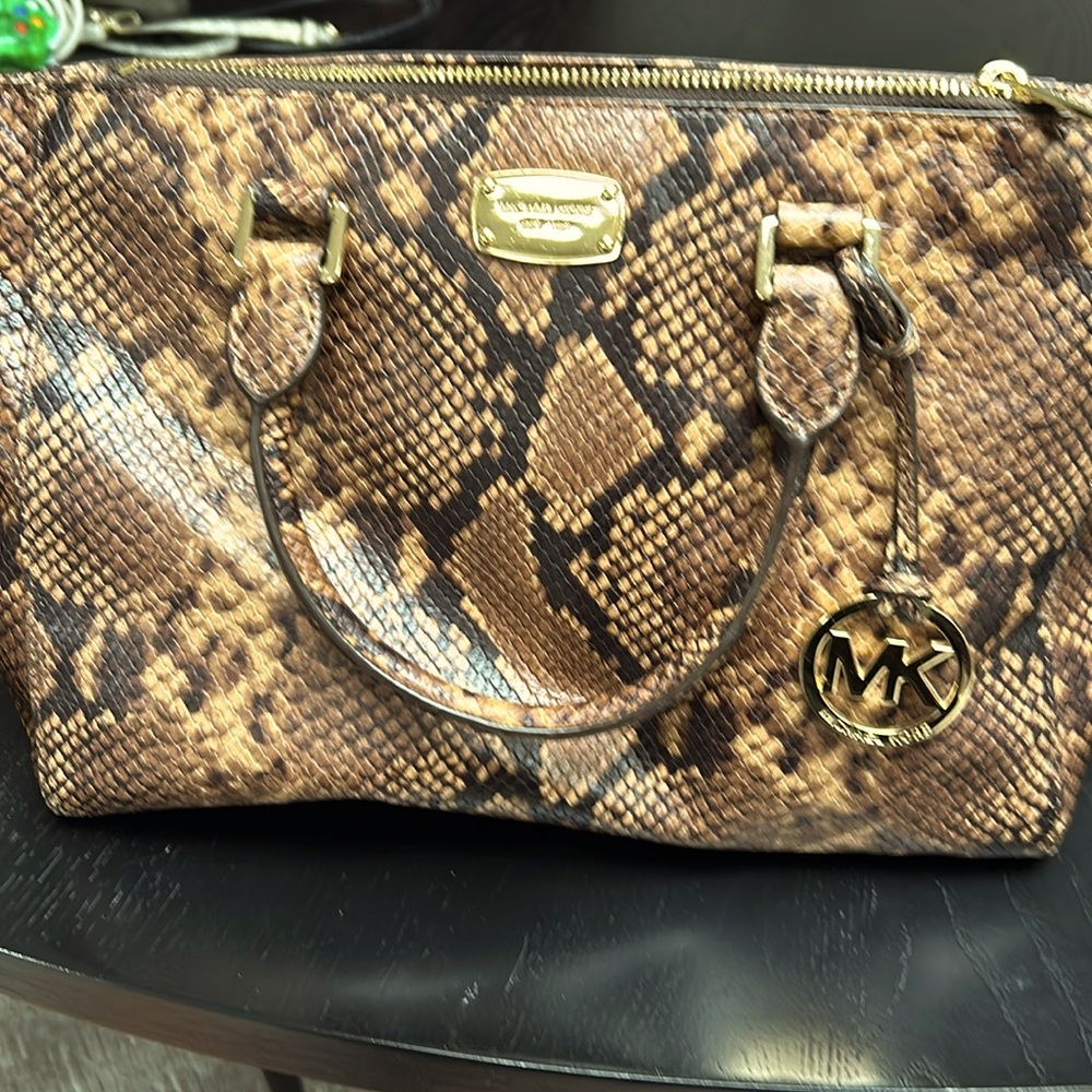 Mk Python Print Medium Tote Bag - image 1